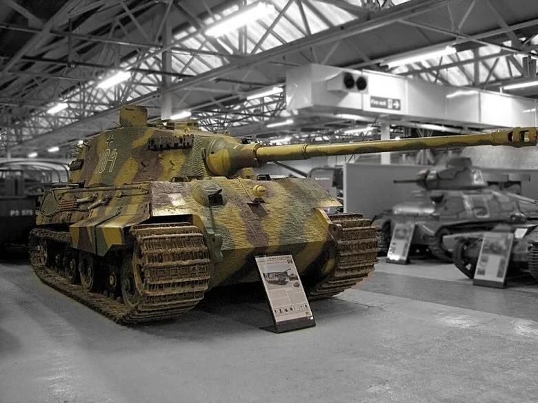 Historic example of a German Tiger tank in a museum today