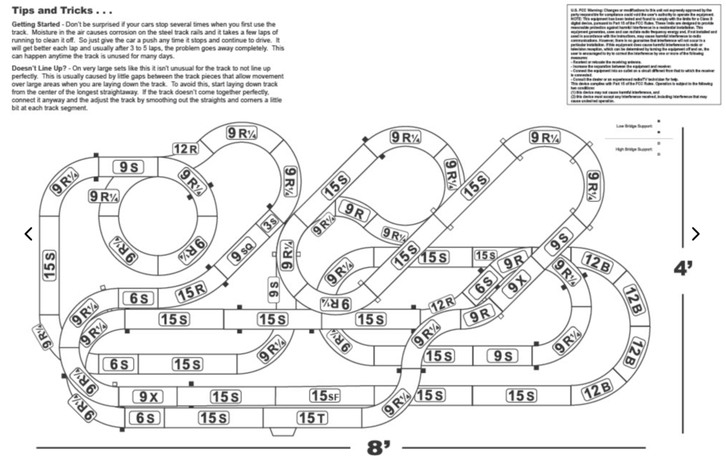 slot car racing track outline