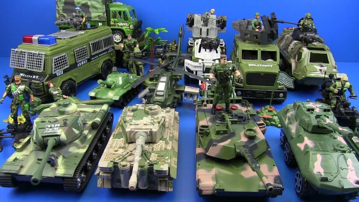 Image of a large military toy collection online