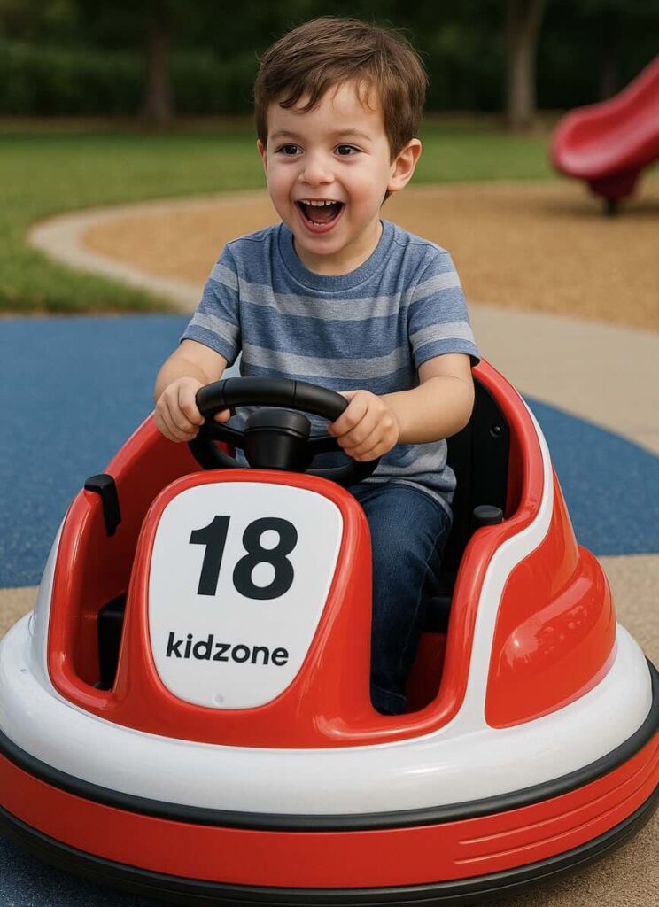 Image of a Kidzone 12 V DIY Bumper Car Spin-Ride Series