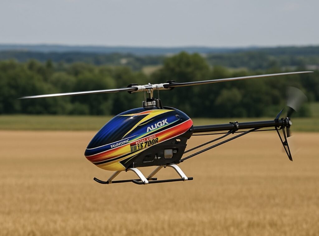 Image of a T-REX 700X ripping through a wide field