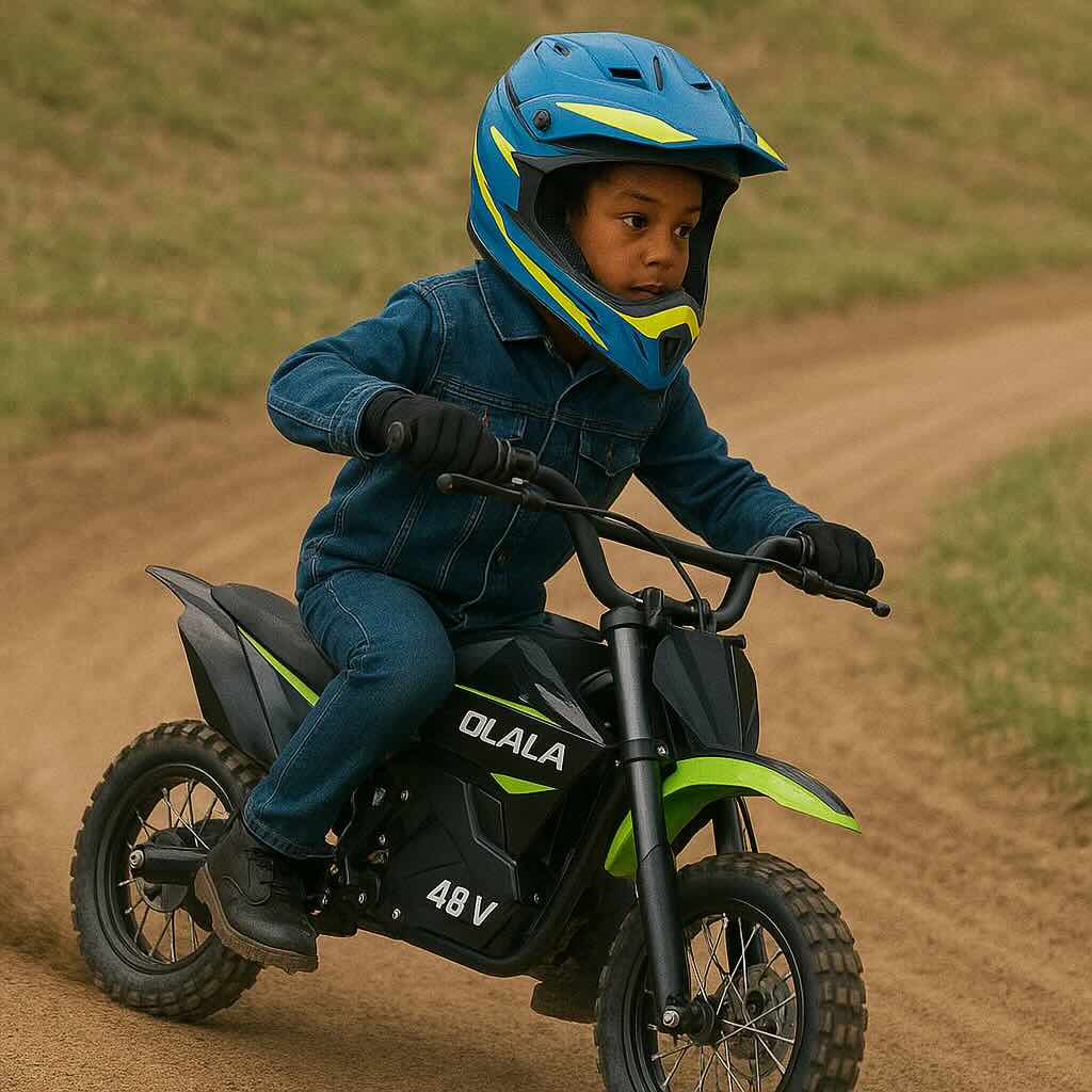 picture of a kid riding a OLALA Brushless 48V