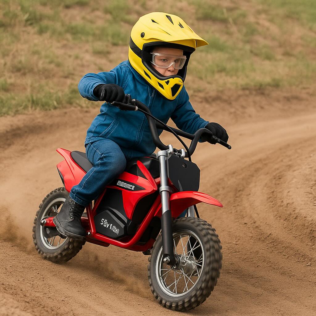 Picture of a kid riding a Elemara 36 V Mini