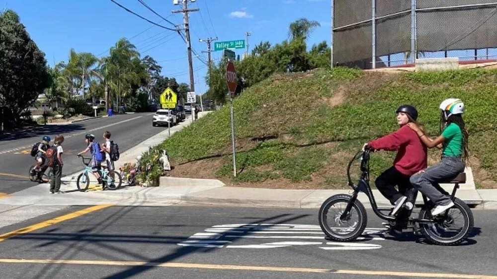 kids riding e-bikes in southern california